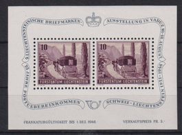 Liechtenstein 1946: Block W19 Ausstellung - Kat. 80.--