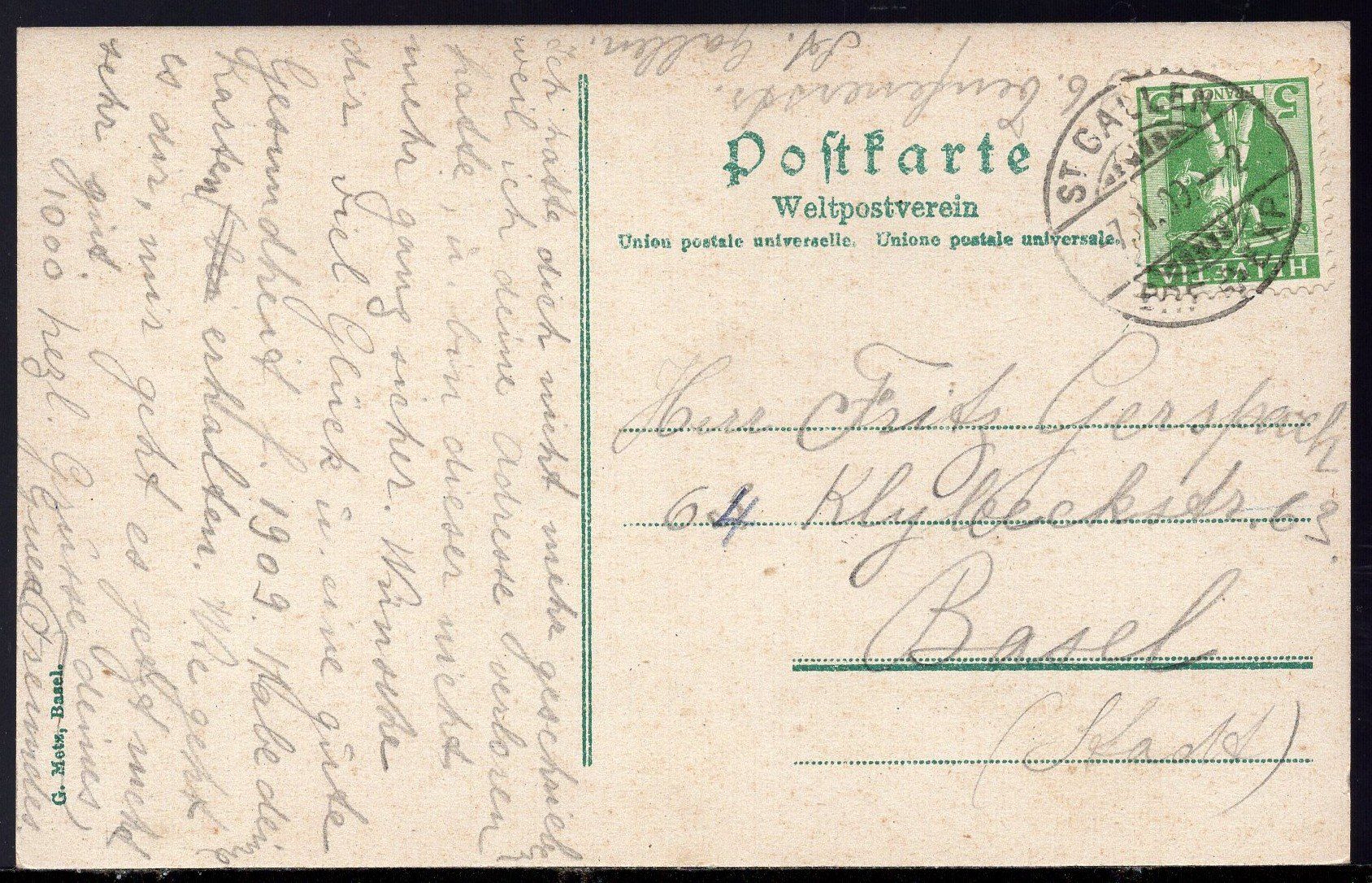 Cartes postales: St Gallen  3 Bilder   1909 – D'occasion à Aarau par kufi44 1