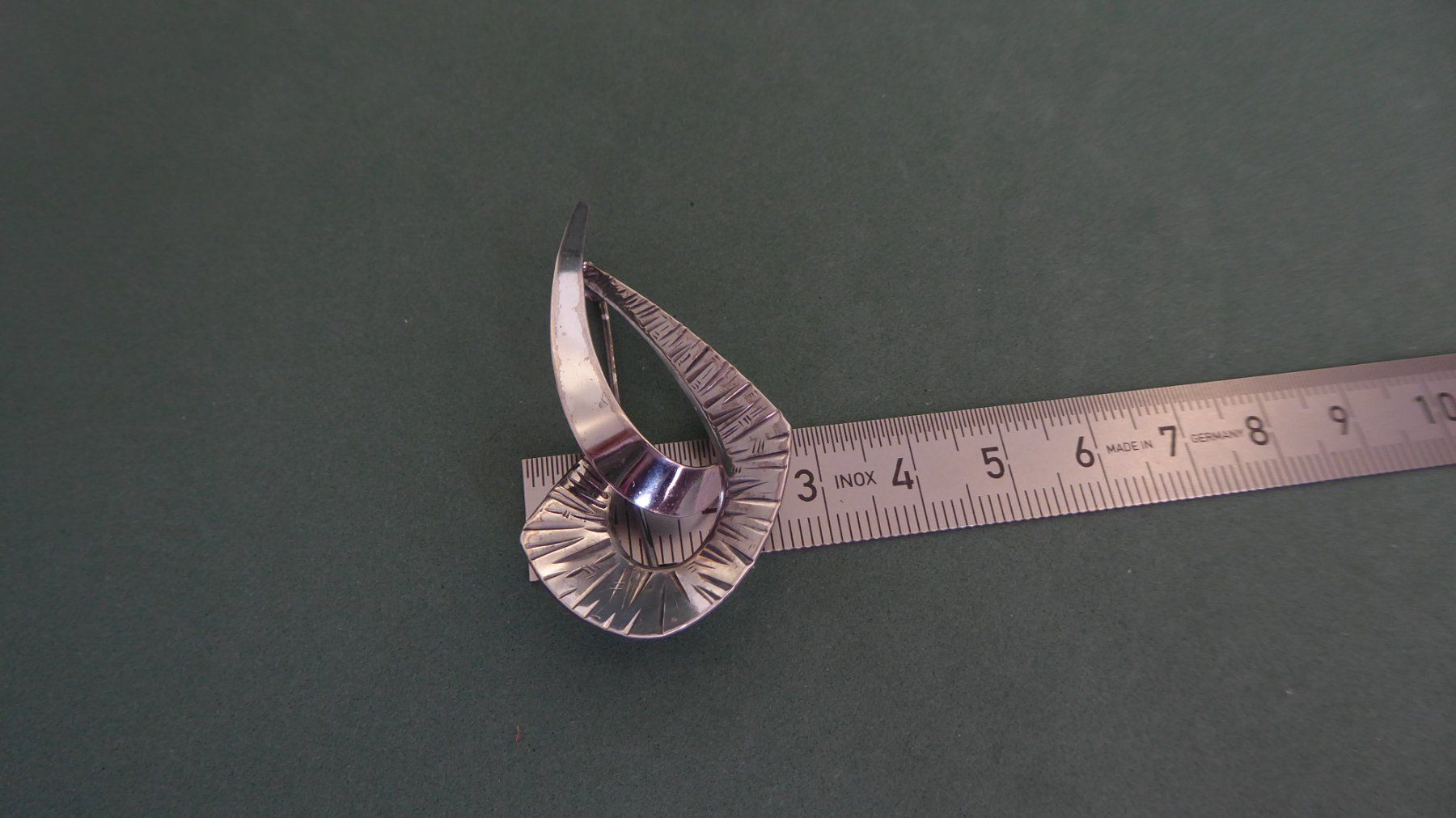 Spille & Fermagli: Silber Brosche 925 Silber um 1970 rhodiniert – Usato da Muri AG venduto da silvermouse007 3