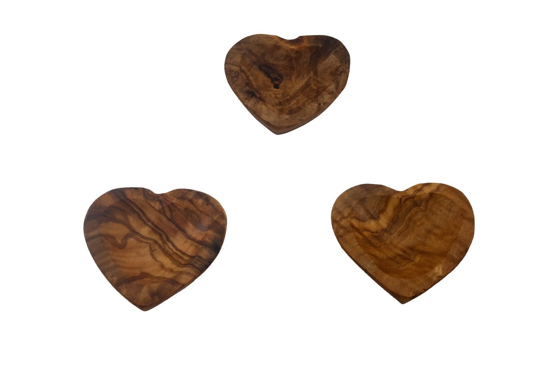 Tutte le decorazioni: Mini Herz "Schälchen" Olivenholz 3er Set – Nuovo e nell'imballaggio originale da Pfäffikon ZH venduto da justnatur