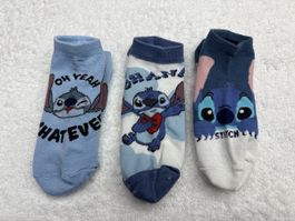 Chaussettes basses Stitch Disney lot de 3 taille unique neuf