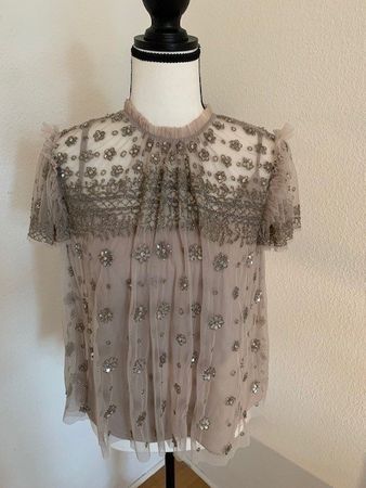 Festliches Pailletten Top/ Gr. 34-36