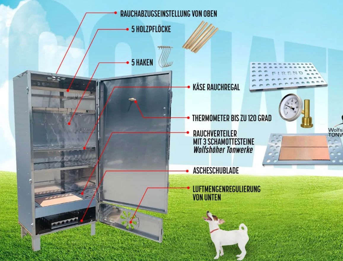Forni: + GOLIATH Räucherofen Premium Räucherei Räucherschrank – Nuovo e nell'imballaggio originale da Amriswil venduto da JaJa-Express 6