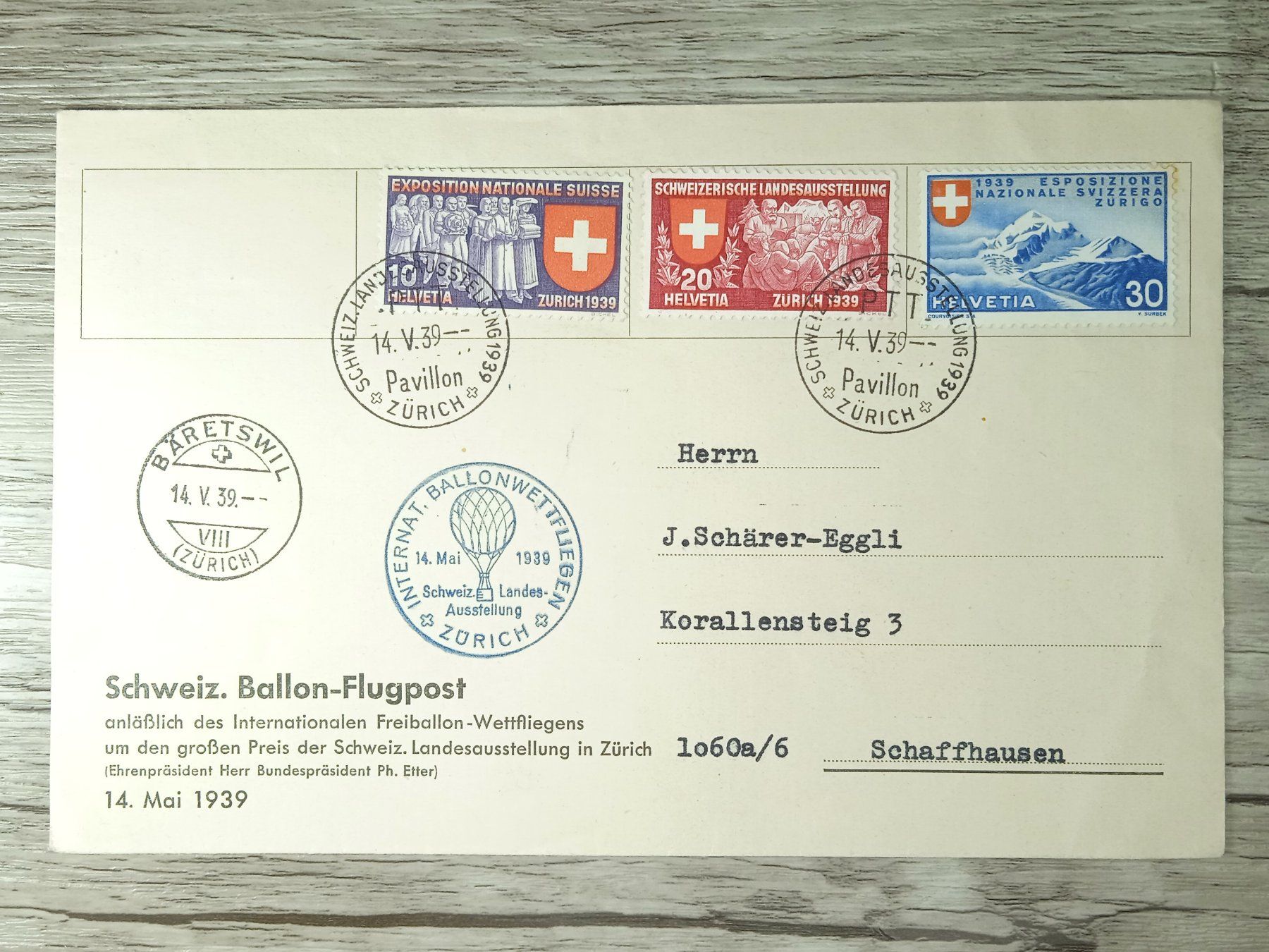 Tutti i francobolli: TR104 Enveloppe + Timbre Suisse 1939 – Usato da Cousset venduto da Patrick_Collections