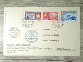 TR104 Enveloppe + Timbre Suisse 1939