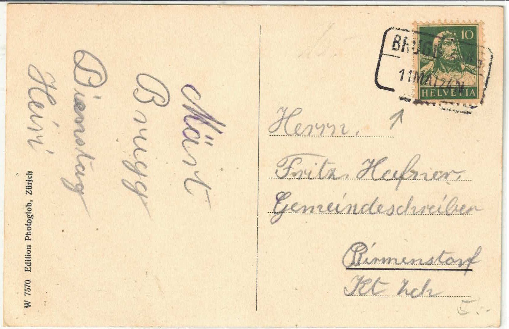 Ansichtskarten: Brugg - Kaserne – Gebraucht aus Ettingen von Kartenplanet 1