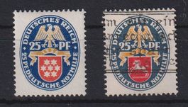 Deutsches Reich 1926 / 28: 2 Werte Nothilfe
