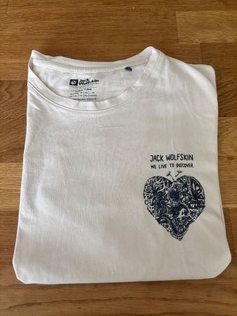Jack Wolfskin gr XXL T shirt weiss