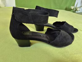 Sandaletten, schwarz, Gr. 39,5