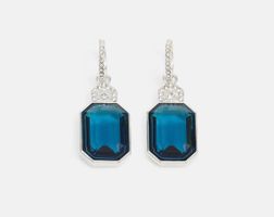 Lauren Ralph Lauren DECO HOOP STONE DROP - Ohrringe