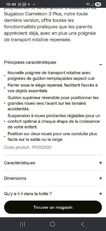 Carrozzine: Poussette bugaboo caméléon 3  – Usato da Blonay venduto da Mafiouf 1