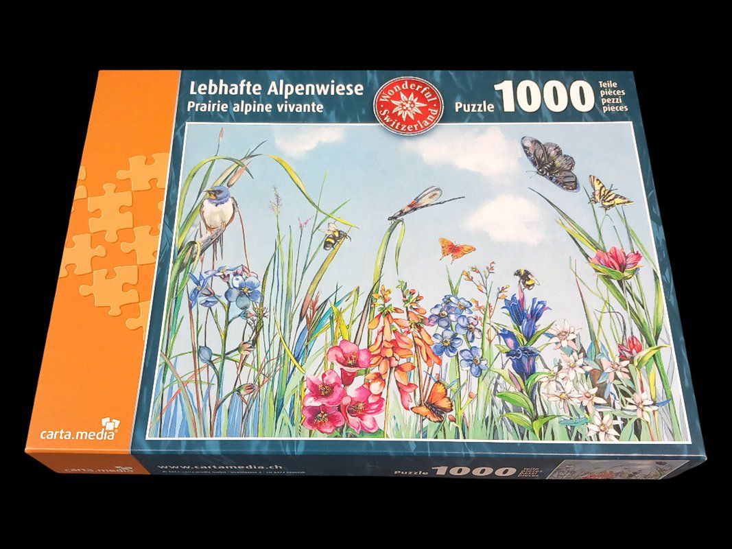 Puzzle: Puzzle Lebhafte Alpenwiese – Nuovo e nell'imballaggio originale da Hünenberg venduto da Restwert_Zug 1