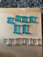 LEGO Fensterteile blau und transparent 