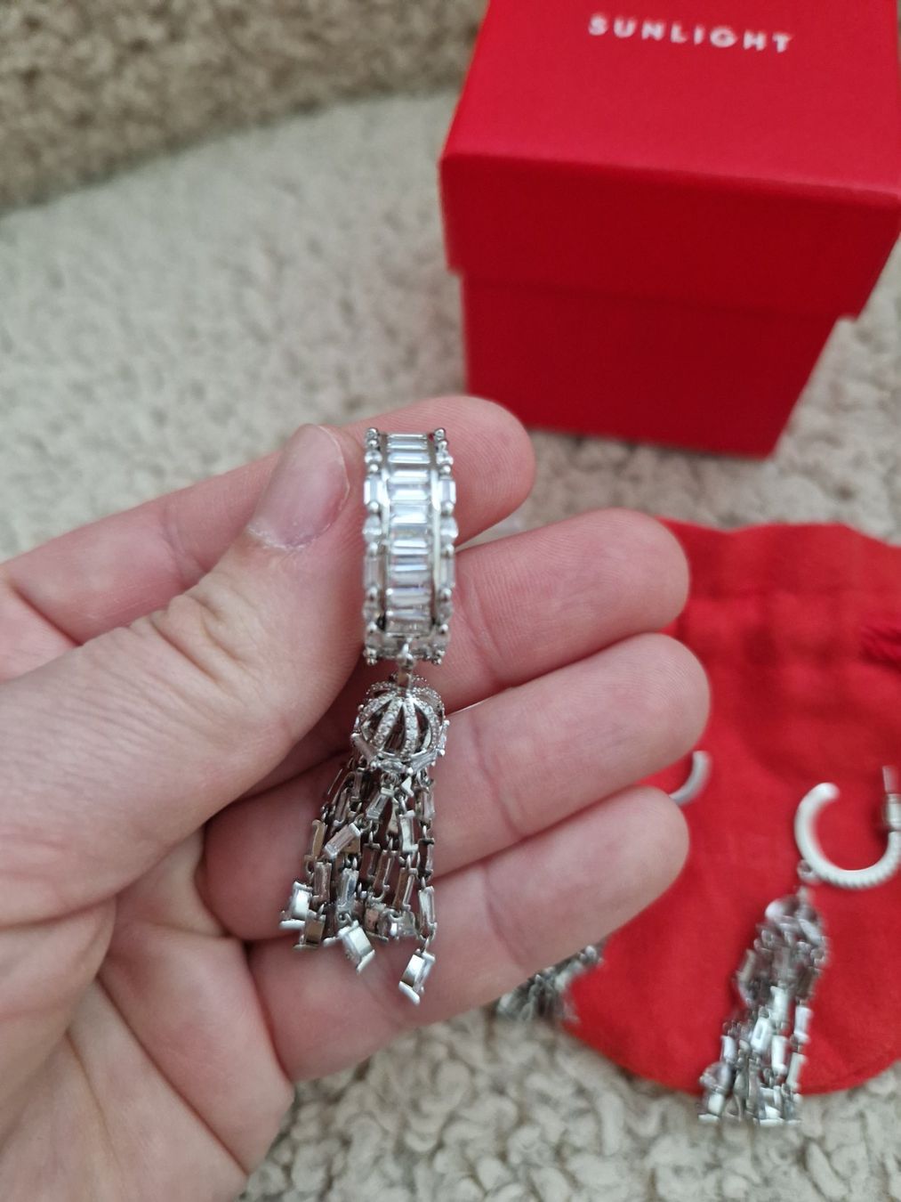 Altri gioielli: Schmuck-Set: Ring & Ohrringe mit Kristallen Quaste edel – Nuovo e nell'imballaggio originale da Erlinsbach SO venduto da ULIKH 5