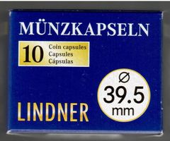 Lindner 10er Pack Münzkapseln 39,5 mm - 3 Rubel Gedenkmünzen