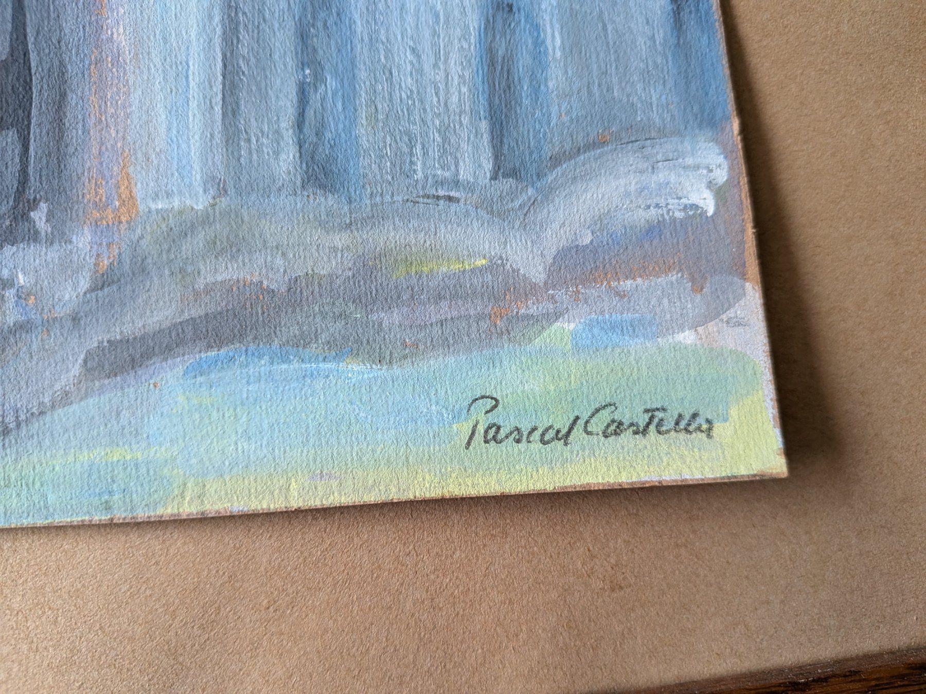 Dipinti: Gemälde Gouache Kreide Pascal Castella – Usato da Emmen venduto da magelan 1