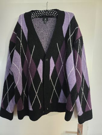 H&M Argyle Strickjacke, Oversized, XL, wie neu! Top!