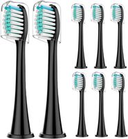 Bürstenkopf Schwarz 8 Stück Kompatibel mit Philips Sonicare