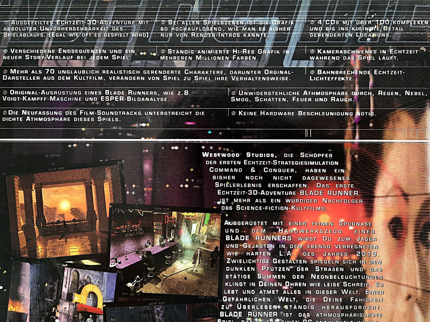 Giochi: WESTWOOD STUDIOS/VIRGIN: Blade Runner – Usato da Beinwil am See venduto da Restwert_Beinwil 3