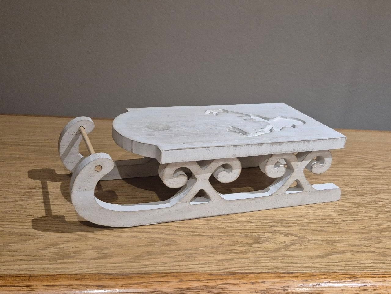 Alle Dekorationen: SHABBY CHIC Deko Holzschlitten, Grösse 29 cm lang – Gebraucht aus Nottwil von echtMOMO 4