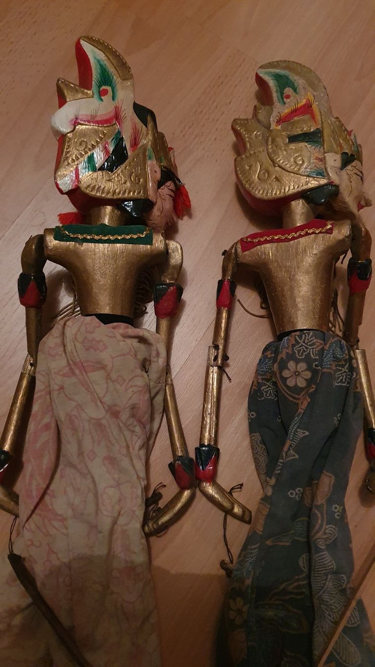 Bambole: 2 antik Holz Asien Hand-Marionette – Usato da Winterthur venduto da Ywan1 7