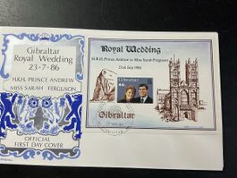 Briefum Gibraltar Royal Wedding 23.07.86 Prince Andrew