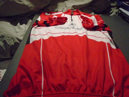 Velo-Shirt Grösse L, Castelli, weiss/rot, kurze Arme
