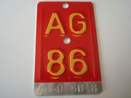 Velonummer AG 1986 40. Geburtstag