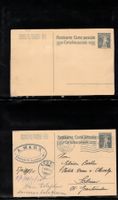 1920 2 Postkarten nach Sedrun+Blanco