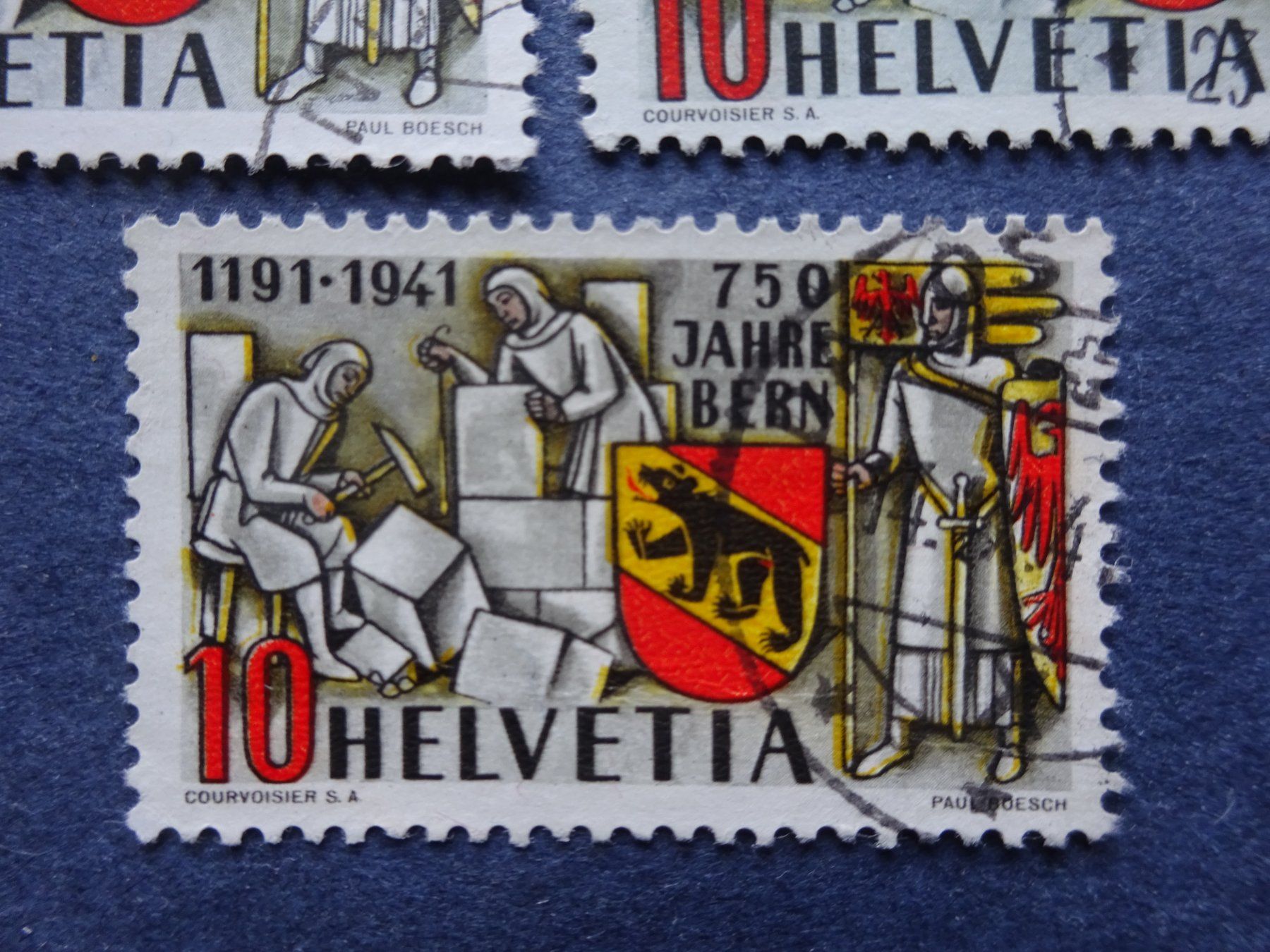 Tutti i francobolli: 1941 253, 253b & 253c gestempelt - LUXUS – Usato da Appenzell-Steinegg venduto da adi1975 1