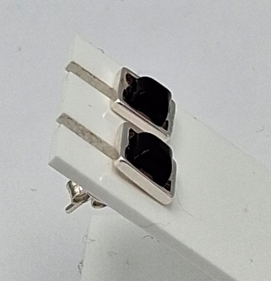 Orecchini pendenti & Orecchini a lobo: Ohrstecker BERNSTEIN Quadrat Facettiert Rotbraun Modern – Nuovo e nell'imballaggio originale da Heiligkreuzsteinach venduto da schmucktime 2