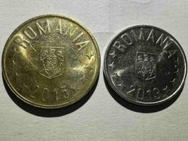 Pièces Roumanie 2005 et 2013