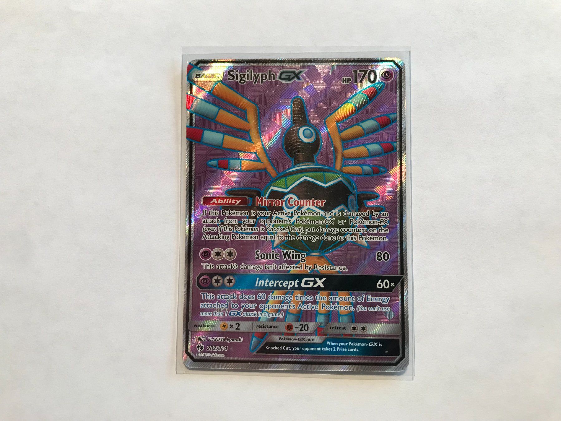 Pokémon Sammelbilder & Trading cards: Sigilyph GX Fullart Lost Thunder EN – Gebraucht aus Hagendorn von Pokecollectorch