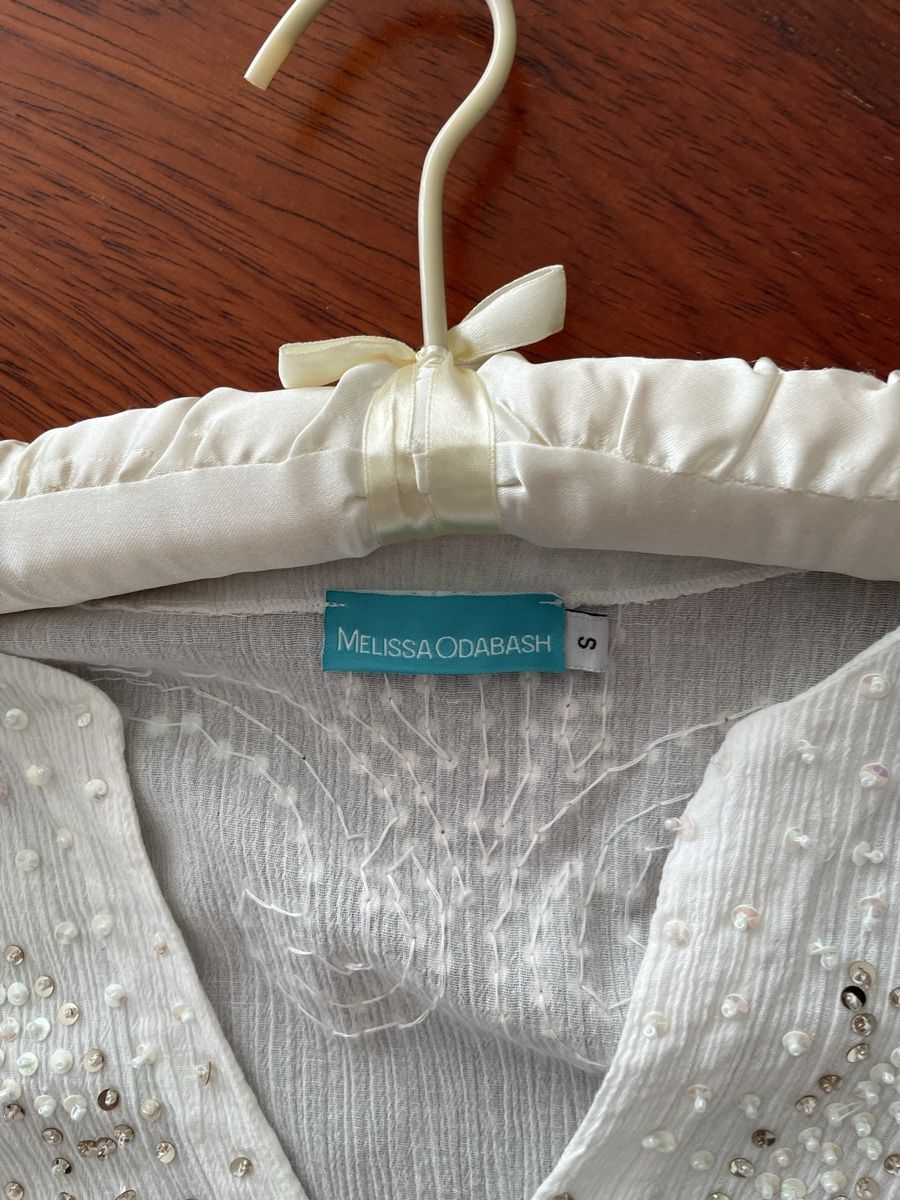 Melissa Odabash Tuniken: Tunique Melissa Odabash blanche perlée, taille S – Neu (gemäss Beschreibung) aus Genève von iry_67wr 1
