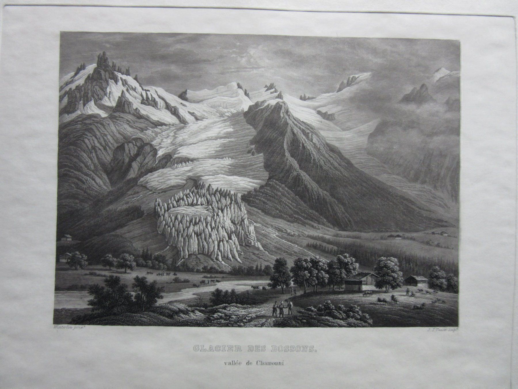Incisioni: VALLÉE DE CHAMOUNI AQUATINTA – Usato da Gersau venduto da grafik-kunst 1
