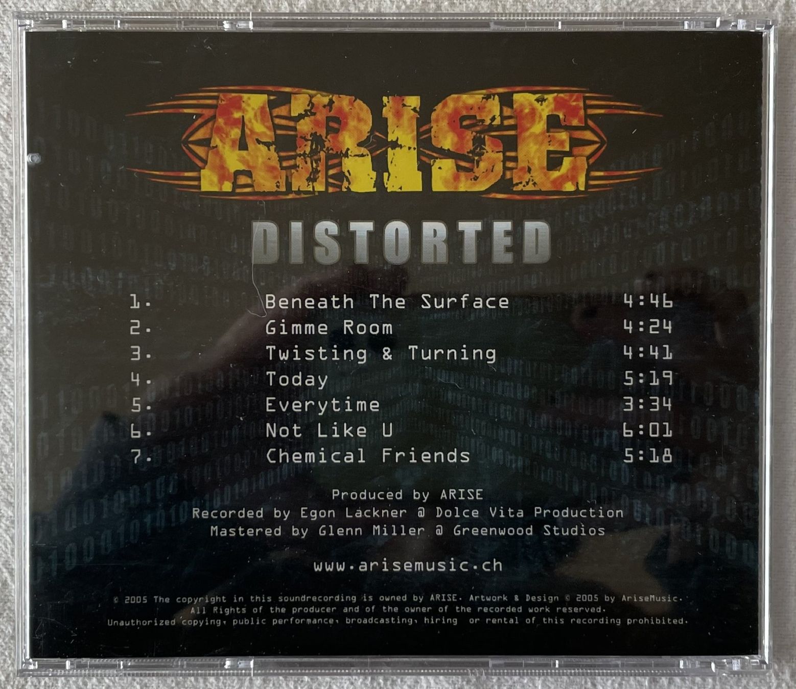 CD: Arise – Distorted - CD - 2005 - Rare Self Release - CH Press – Usato da Uster venduto da Zardodel 2