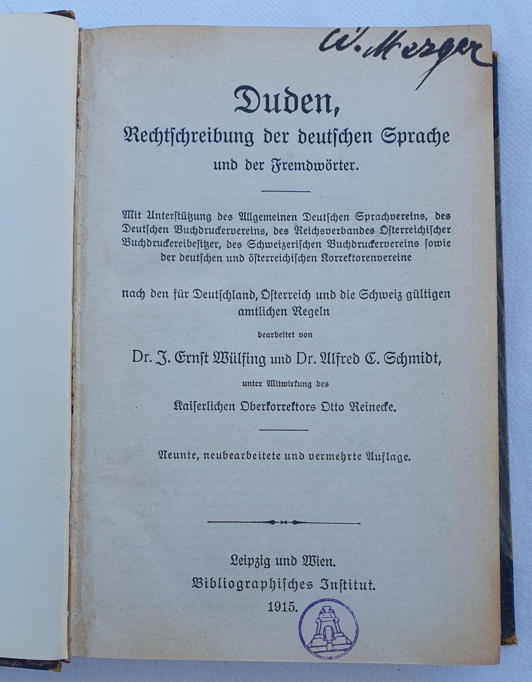 Libri: ANTIK Duden 1915 / 9. Auflage – Usato da Richterswil venduto da Kadimat 2