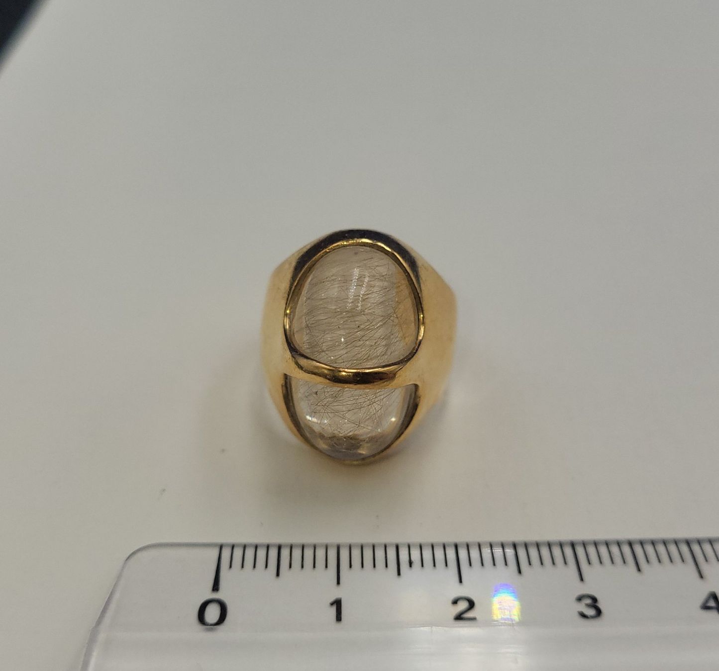 Anelli: Massiv 18 Karat 750 Gold Ring Mit Stein. – Usato da Wald ZH venduto da Aniade 4
