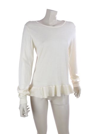 Beiger Pullover, 100% Schurwolle, Grösse L - Inner Mongolia