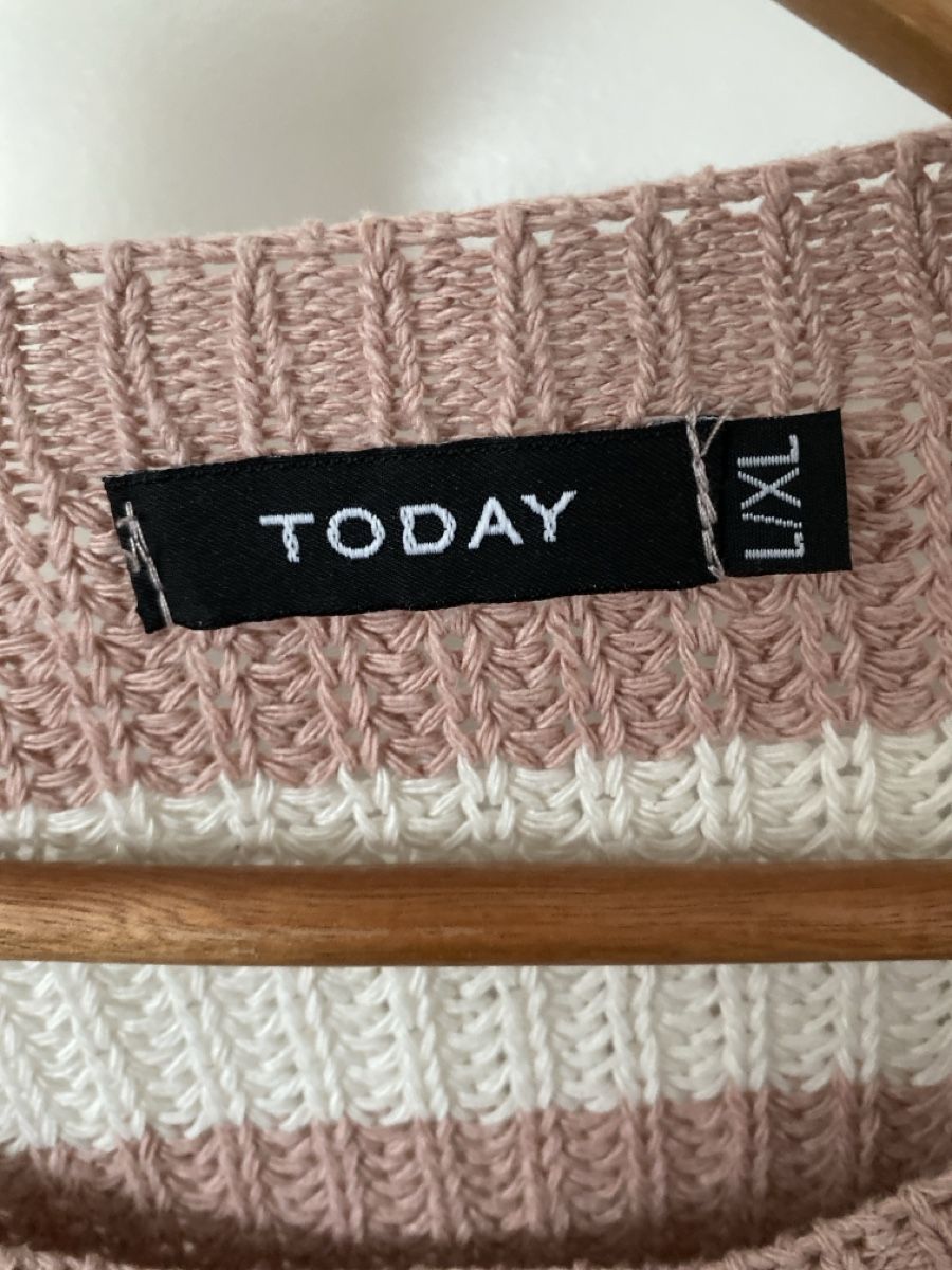 Maglioni & Felpe: TODAY Pullover, Gr. L/XL, rosa/weiss gestreift – Usato da Alpnach Dorf venduto da melbb 3