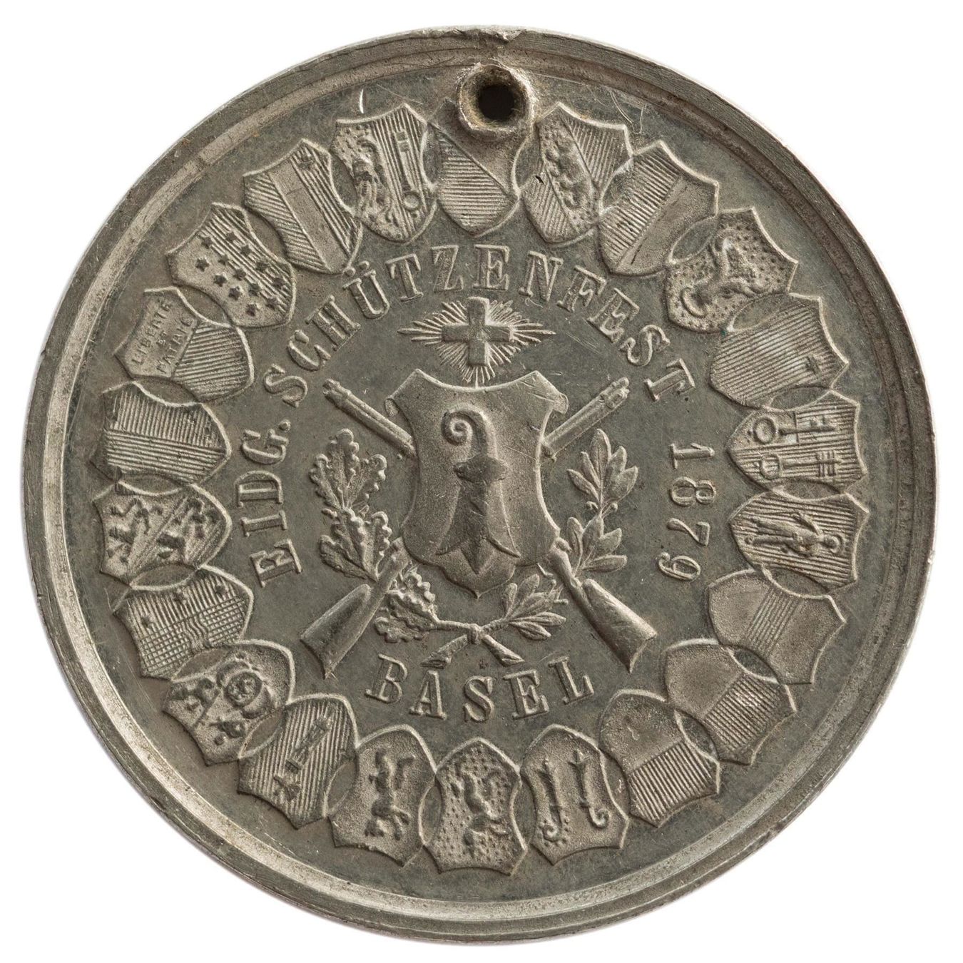 Medaglie: Schützenmedaille 1879 Basel – Usato da Rotkreuz venduto da Swiss-Coins