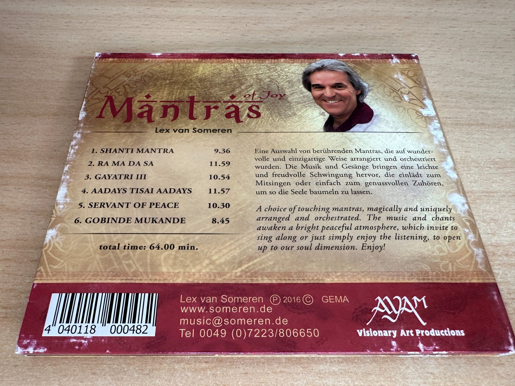 CD: Mantras of Joy - Lex van Someren – Usato da Rikon im Tösstal venduto da Alpenmutz 1