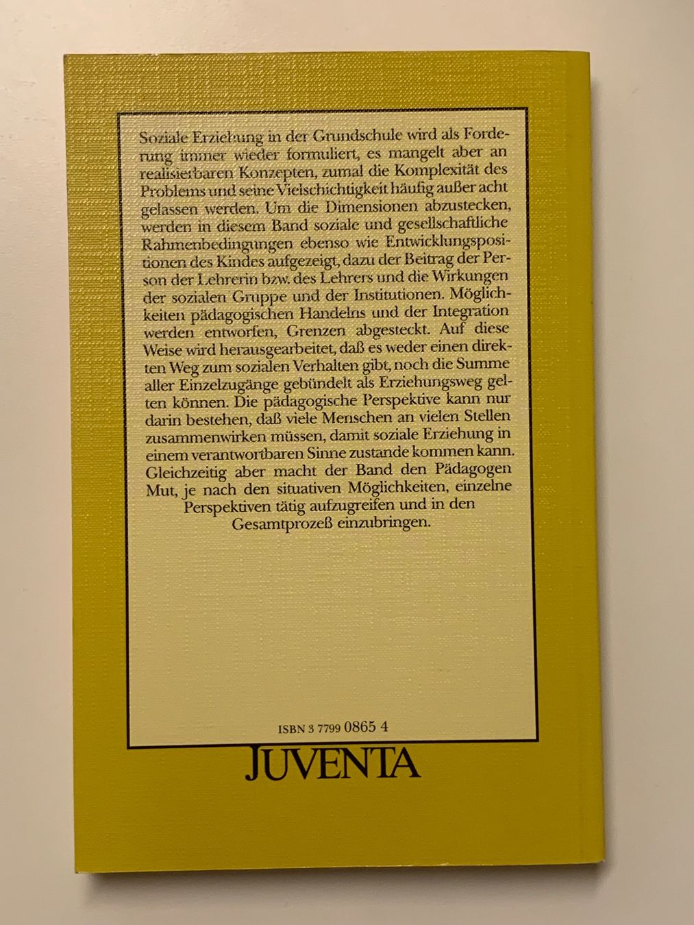Libri: Gerd E. Schäfer - Soziale Erziehung in der Grundschule – Usato da Zürich venduto da Leonieonie. 1