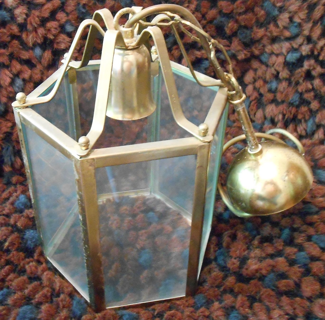 Lampade: Lanterne hexagonale verre-métal – Usato da Bossonnens venduto da ysc_9q2f 1