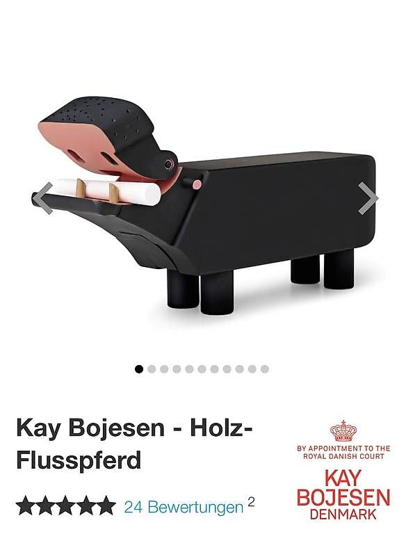 Statuette: Kay Bojesen - Holz - Flusspferd – Usato da Wettingen venduto da Trawangan79