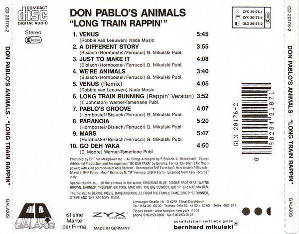 CD: Don Pablo's Animals - Long Train Rappin - include "Paranoia" – Usato da Unterbäch venduto da laqug 1