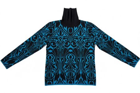 Rollkragenpullover, auffälliges Muster, Grösse M