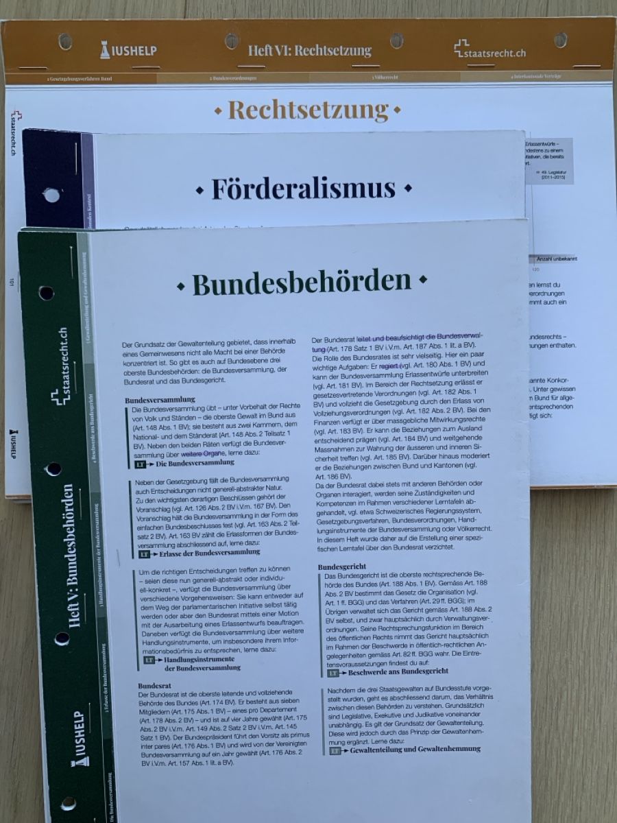Raccoglitori: Öff. Recht I Lerntafeln – Usato da Winterthur venduto da lea_96p7 2