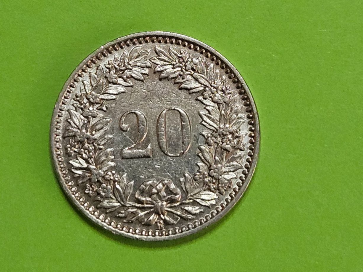 Alle Münzen: 20 Rappen 1929 ss – Gebraucht aus Hinwil von Bell1894 1