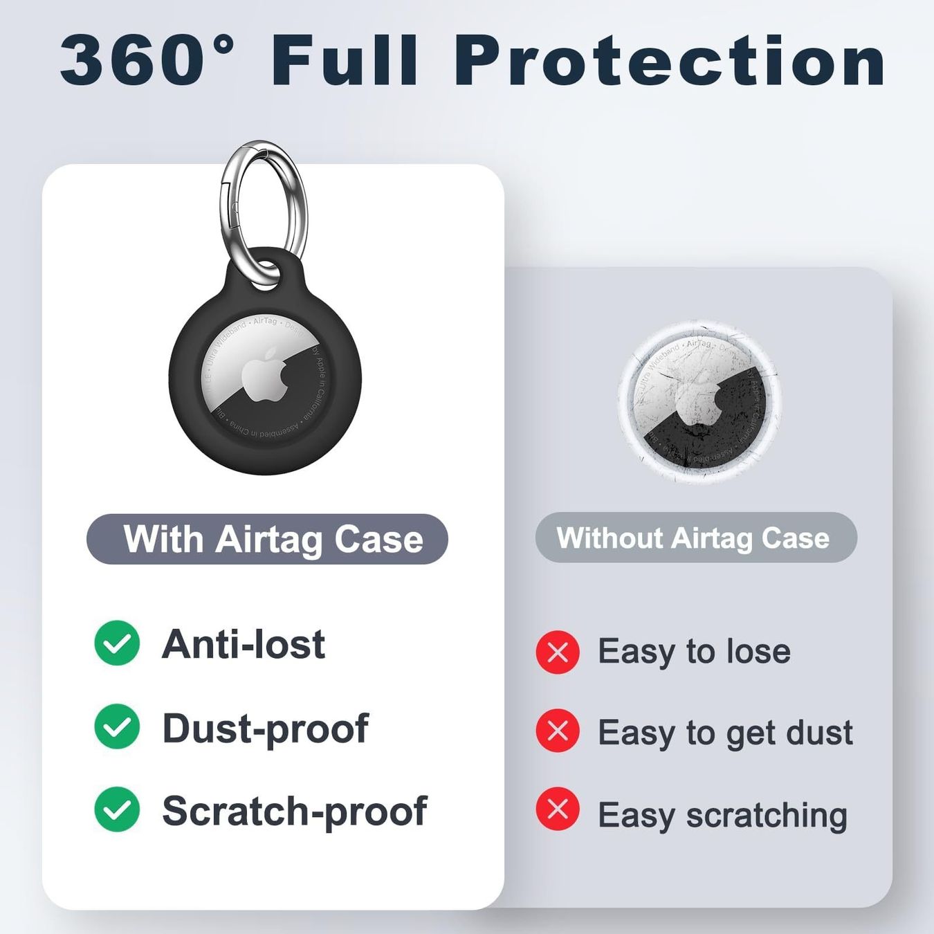 Schlüsselanhänger & - bänder: housse de protection coque Apple airtag tracker - blanc – Neu und originalverpackt aus Morges von DigiAC 3
